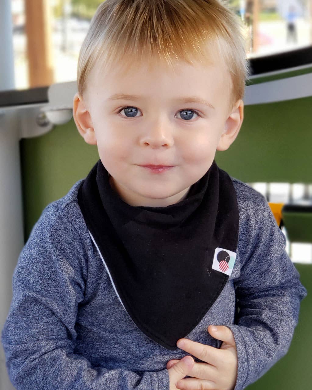 Glossydots Baby - Venta al por mayor Baberos de tipo bandana - Bandana para bebé, color negro sólido1