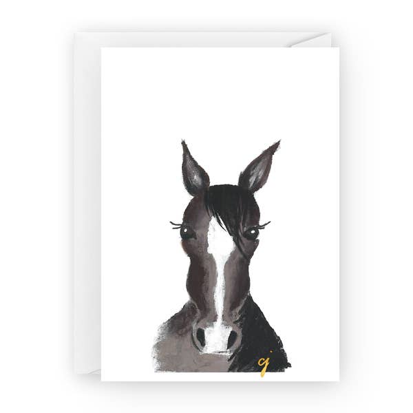 Tarjeta de felicitación de caballos | Blank | Framable Art para venta al por mayor de claire jordan designs