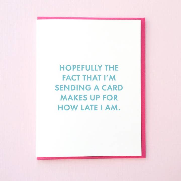 Late Card for wholesale by Tick Tock Press