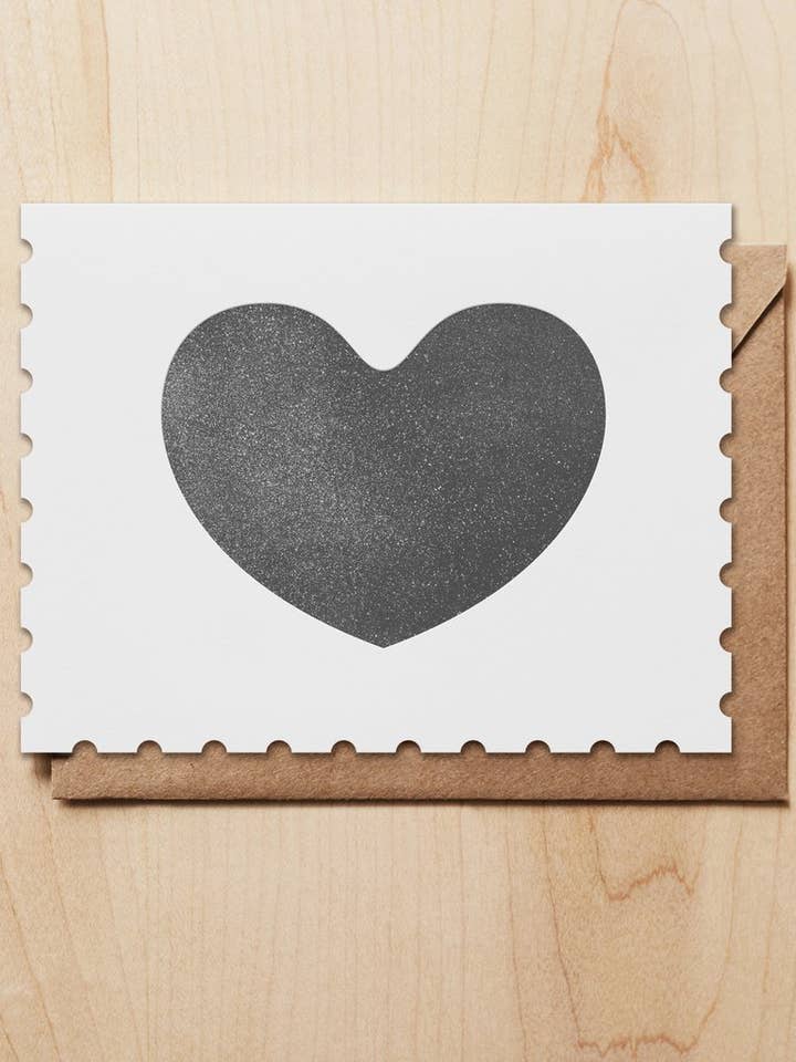 True Love - Black (Love + Friendship card) for wholesale by Woodsy Foxman