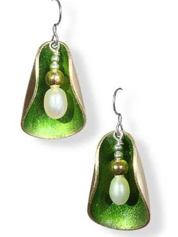 Blossom Earrings - Green for wholesale by LeDanse Limited Edition Jewelry