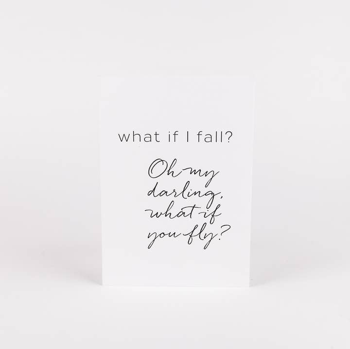 What if I Fall? Print for wholesale by Wrinkle & Crease Paper Products