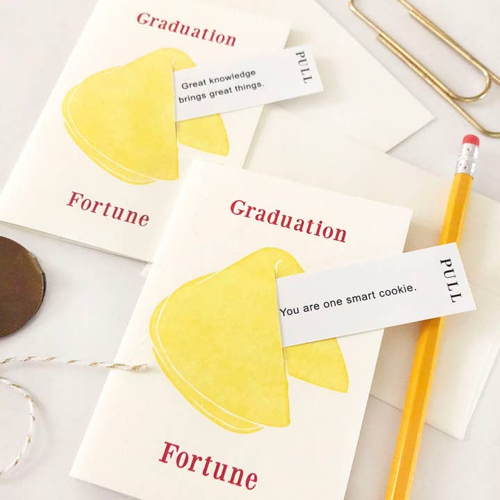 Steel Petal Press - Wholesale Graduation Card - Graduation Fortune - Letterpress Graduation Congrats Card