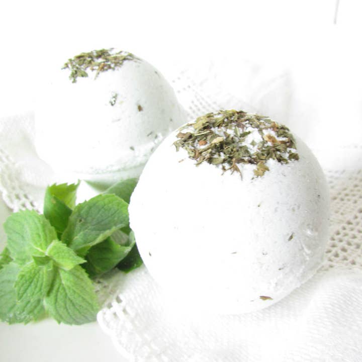 Sheep Milk Bath Fizzie - Refreshing Garden Spearmint for wholesale by Sheep Shop