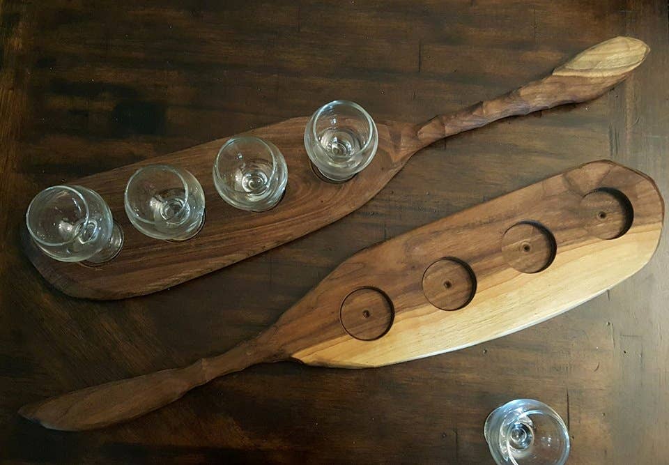 Wild Cherry Spoon co. - Wholesale Wine Tool Set - 4 Glass Beer Shot Wine Flight Holding Fathers Day Mens Gift3