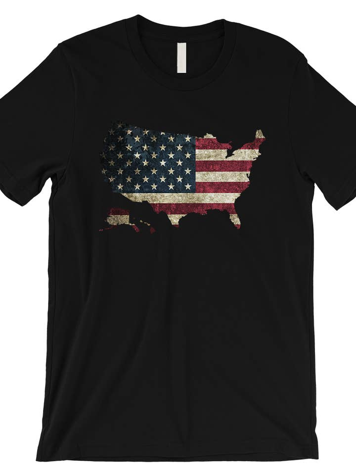 US Flag Map Unisex T-shirt for wholesale by 365 In Love