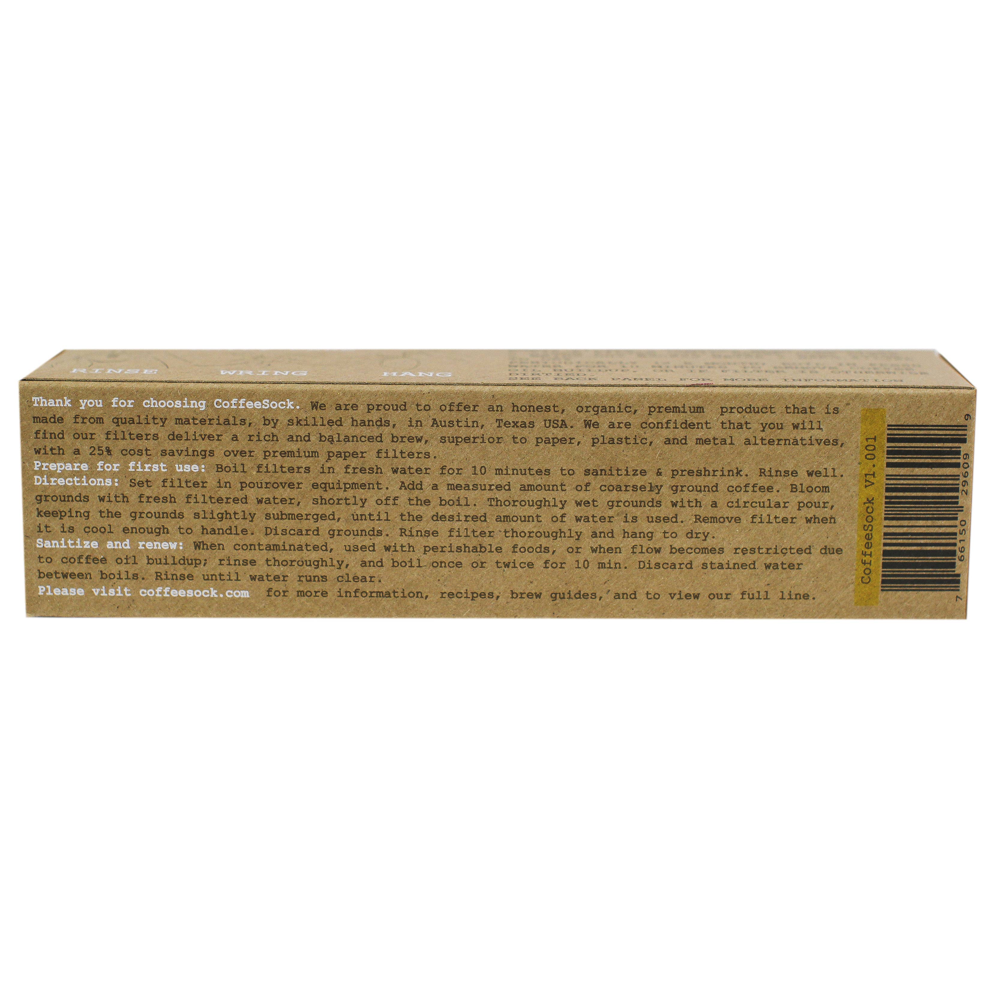 CoffeeSock - Venta al por mayor Filtros de café - Filtros de café orgánicos reutilizables Hario® v60-023