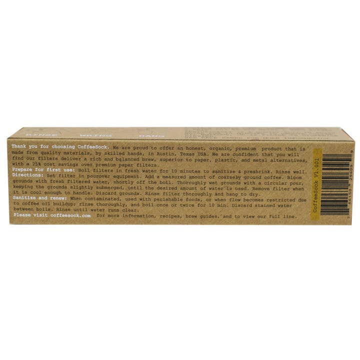 CoffeeSock - Wholesale Coffee Filter - Reusable Organic Coffee Filters - Hario® v60-023