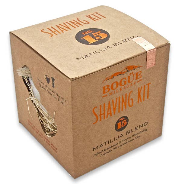 Goat Milk Shaving Soap Kit No15 Matilija Blend essential oil for wholesale by Bogue Milk Soap