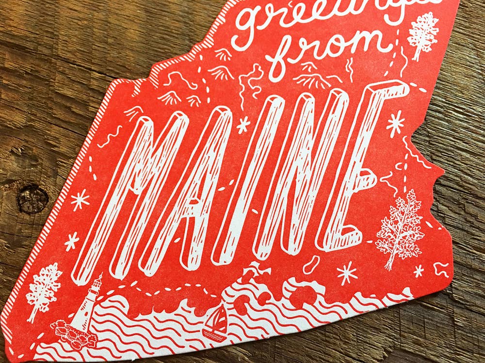 Noteworthy Paper & Press – Postal por atacado – Cartão postal do estado do Maine6