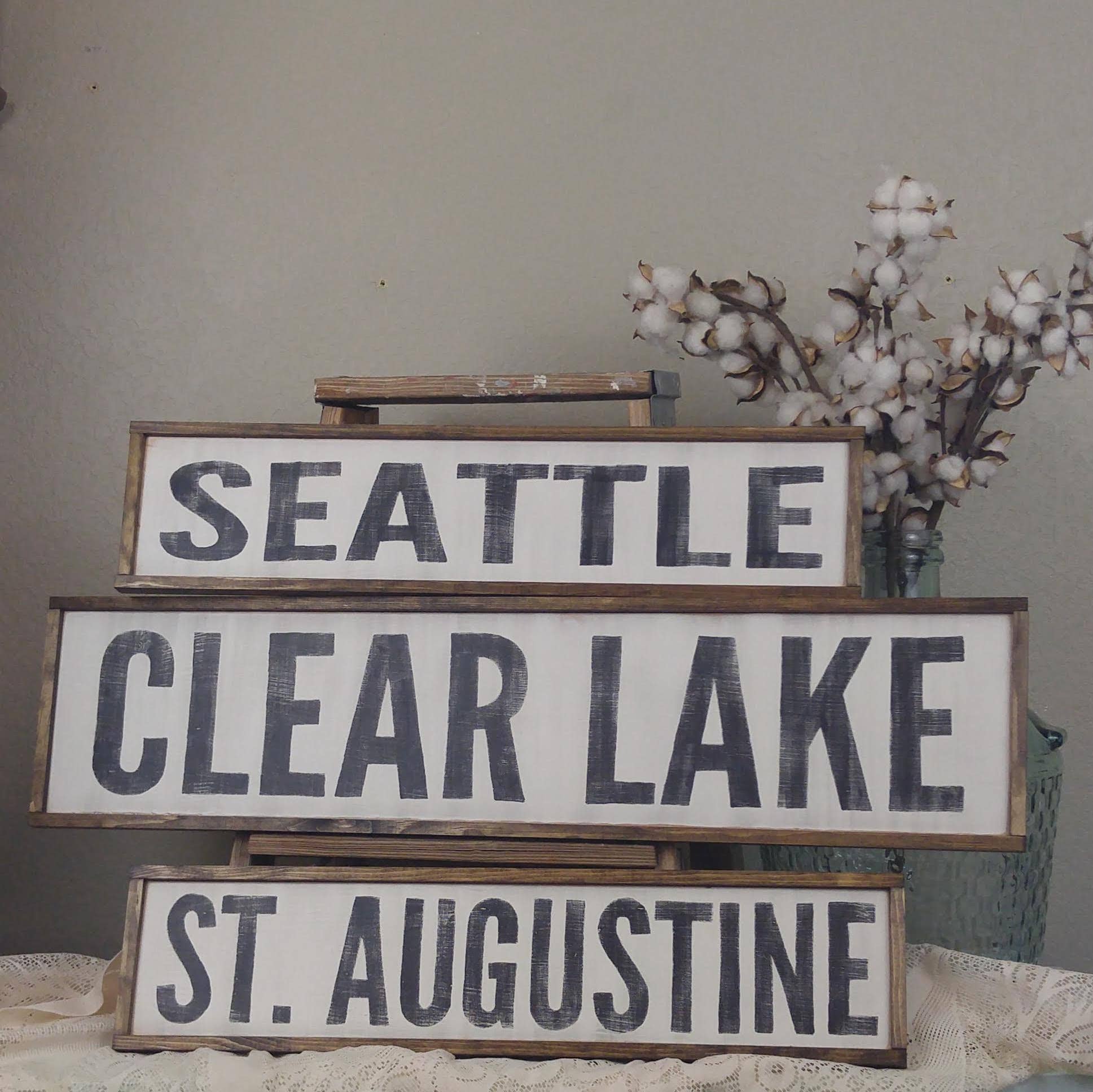 The Green Elephant Shop – wholesale Skylt – City Name Sign, 25x6 tum2