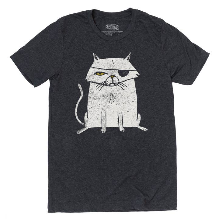 Factory 43 - Wholesale Screen Printed T-Shirt - Unisex - Evil Cat Unisex Shirt