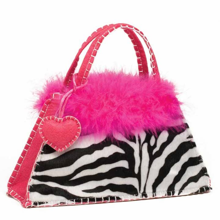 Groovy Holidays - Wholesale Shoulder Bag - Kids - Hot Pink Zebra Purse