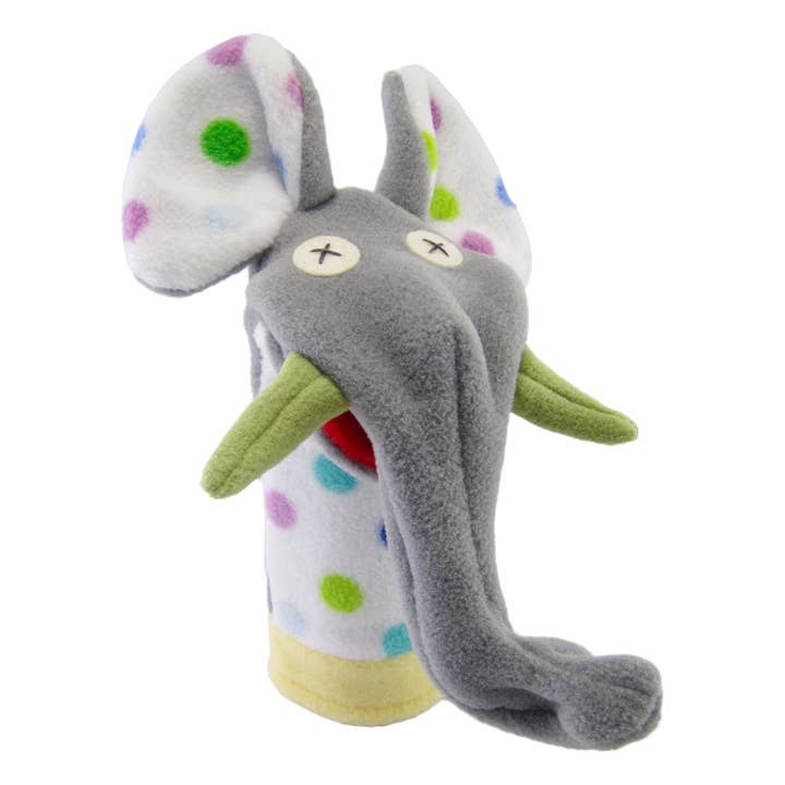 Patterned Elephant Softy Puppet for wholesale by Cate and Levi