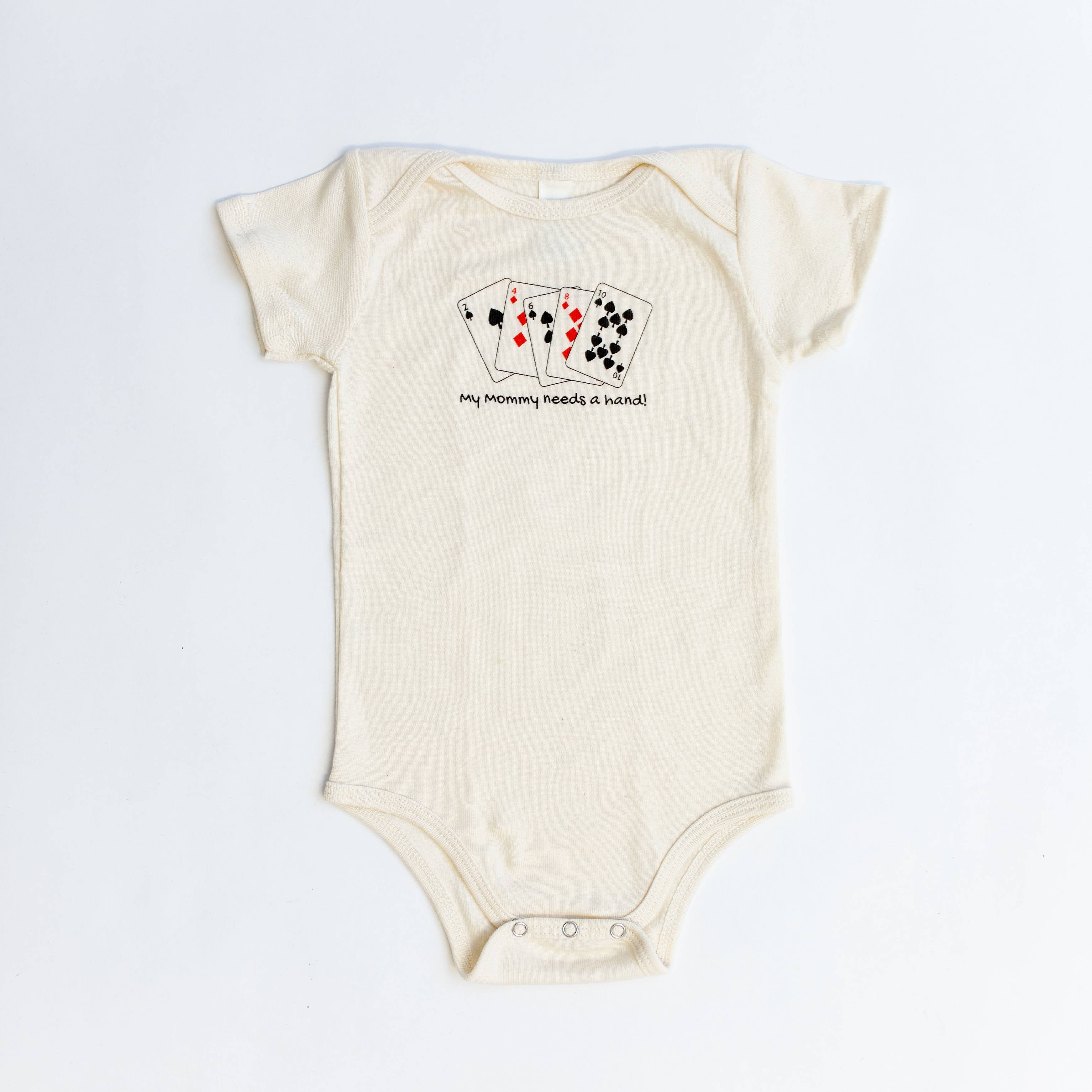 Simply Chickie Organic USA Made Baby and Kid's Clothing - Wholesale Bodysuit (Non-Footed) - Baby - Baby Organic Romper Poker Cards Onesie Short Sleeve Mom0