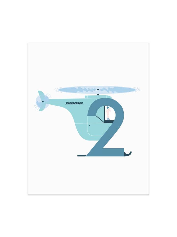 Impressão de Arte, Crianças | 20x25 cm | Helocop-DOIS por atacado de Maginating