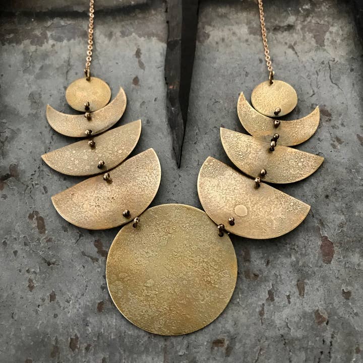 Cylclical Bib Necklace for wholesale by Tiny Anvil