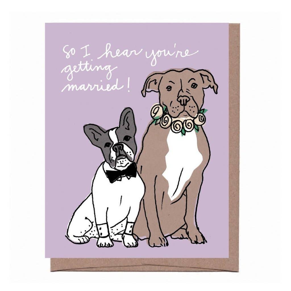 La Familia Green - Wholesale Wedding Card - Wedding Dogs Greeting Card1