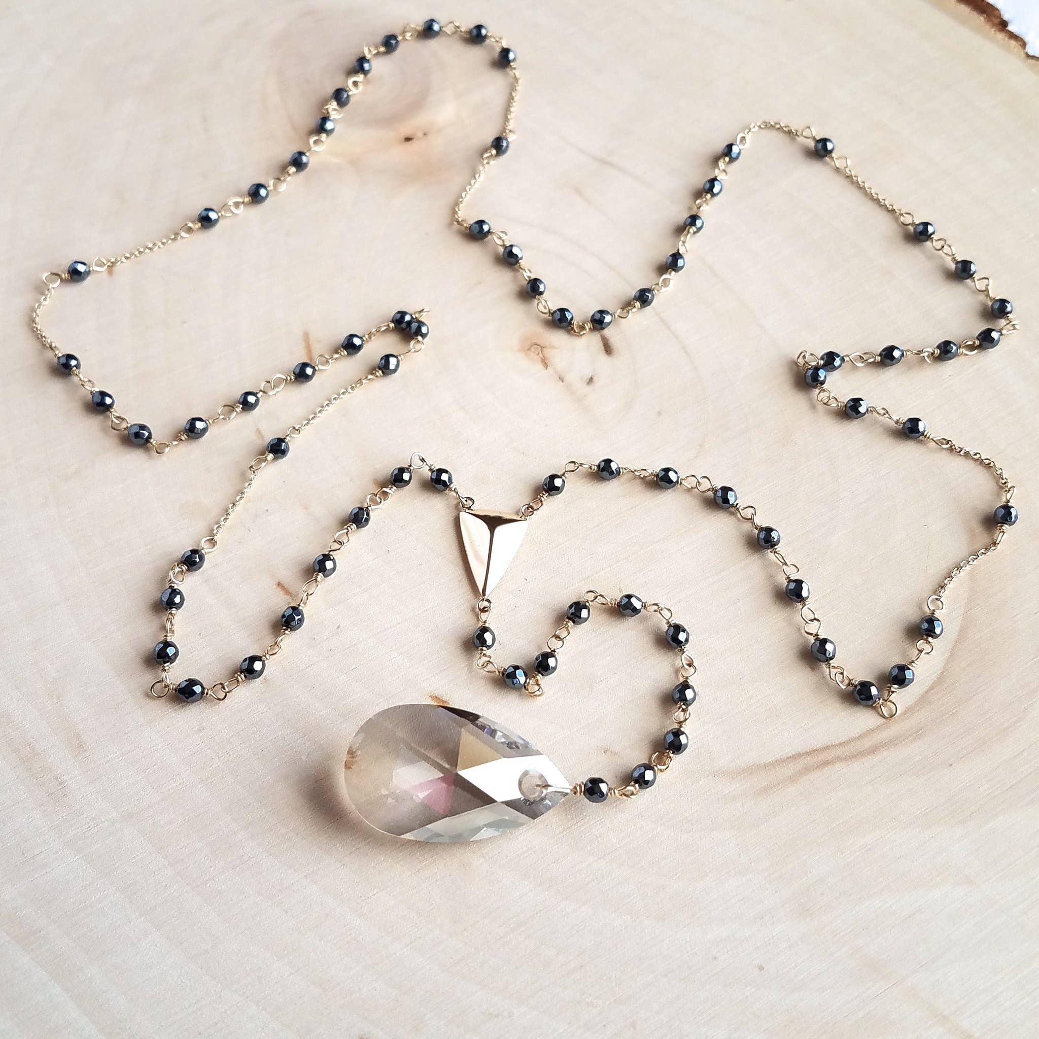 MissElenious Jewelry - Wholesale Y-Neck/Lariat Necklace - Hematite Rosary Lariat1