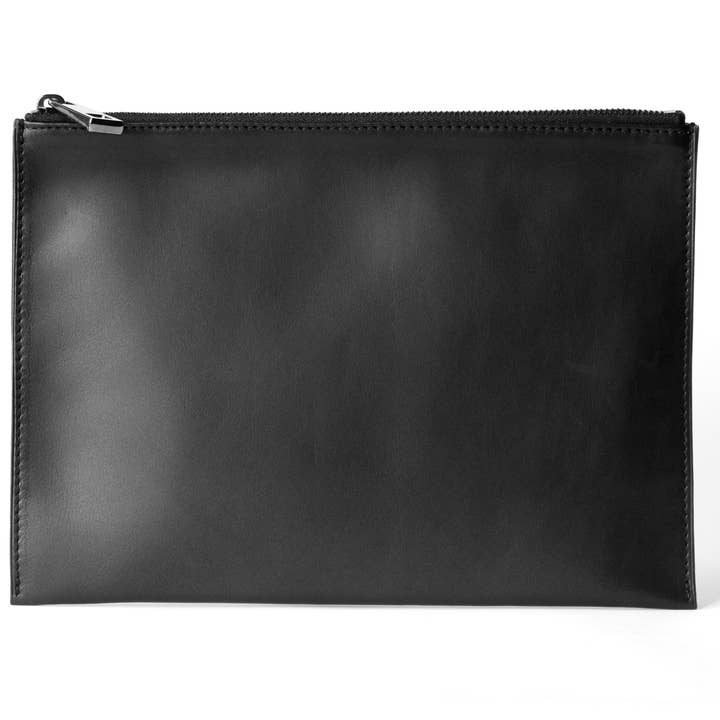 Large Black Pouch for wholesale by ADAMS + ROBINSON