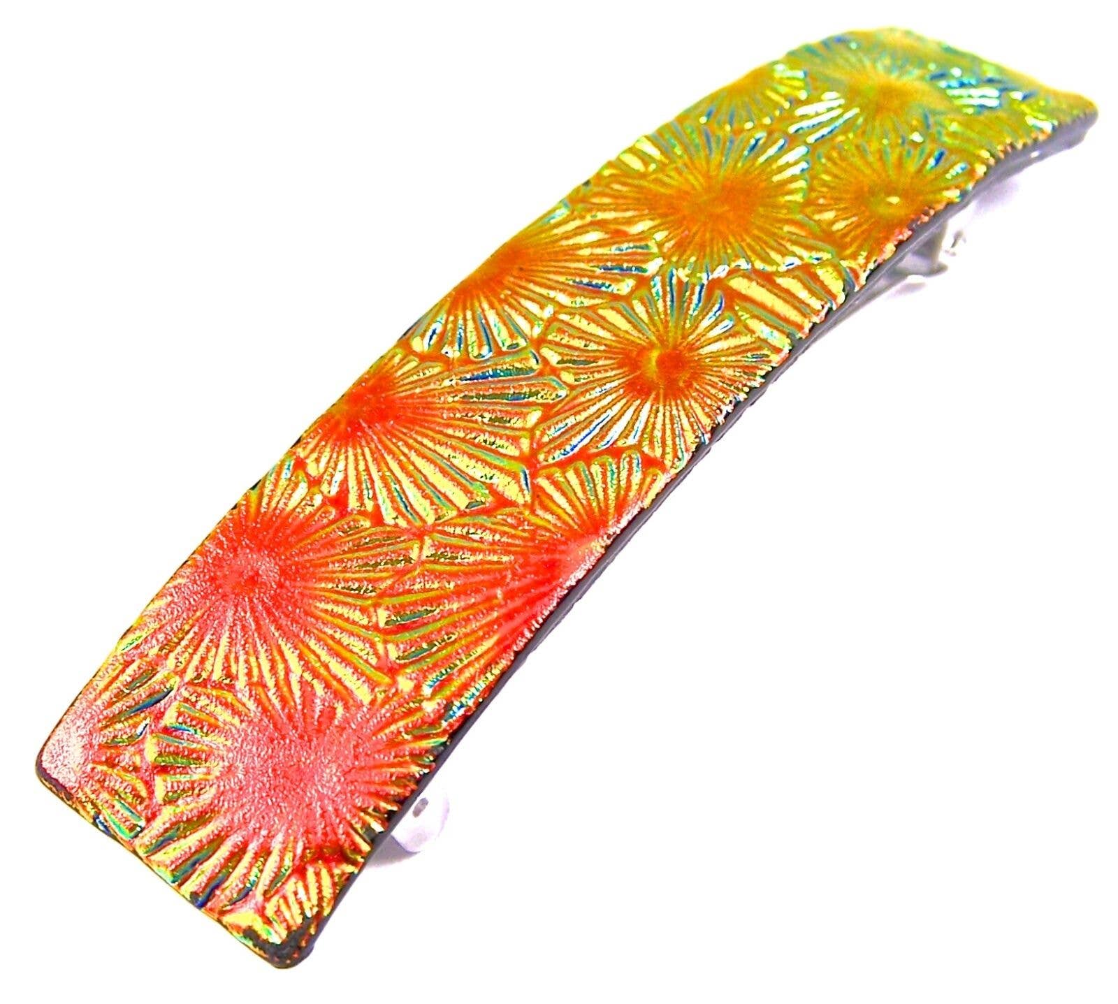 Glass Town USA - Wholesale Barrette - Women's - Barrettes Dichroic Glass Florentine Large Size4