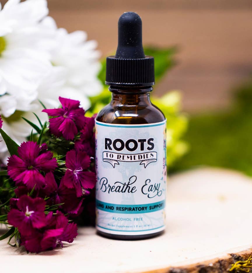 Roots To Remedies - Wholesale Oral Supplement/Vitamin - 1oz Breathe Easy Lung and Respiratory Support Herbal Extract