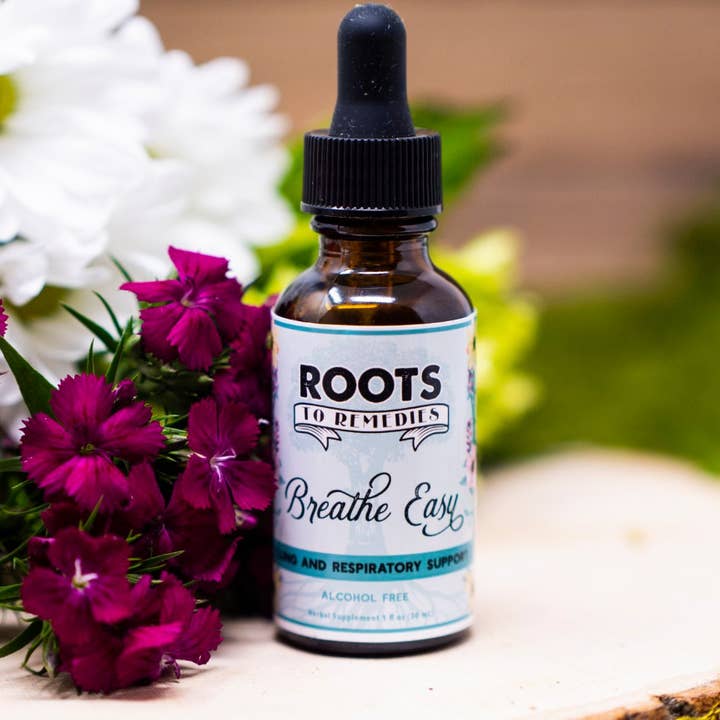 1oz Extrait à base de plantes respiratoire et respiratoire pour la vente par Roots To Remedies