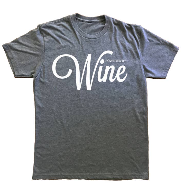 Small - Powered By Wine T-Shirt for wholesale by Ingrained Apparel