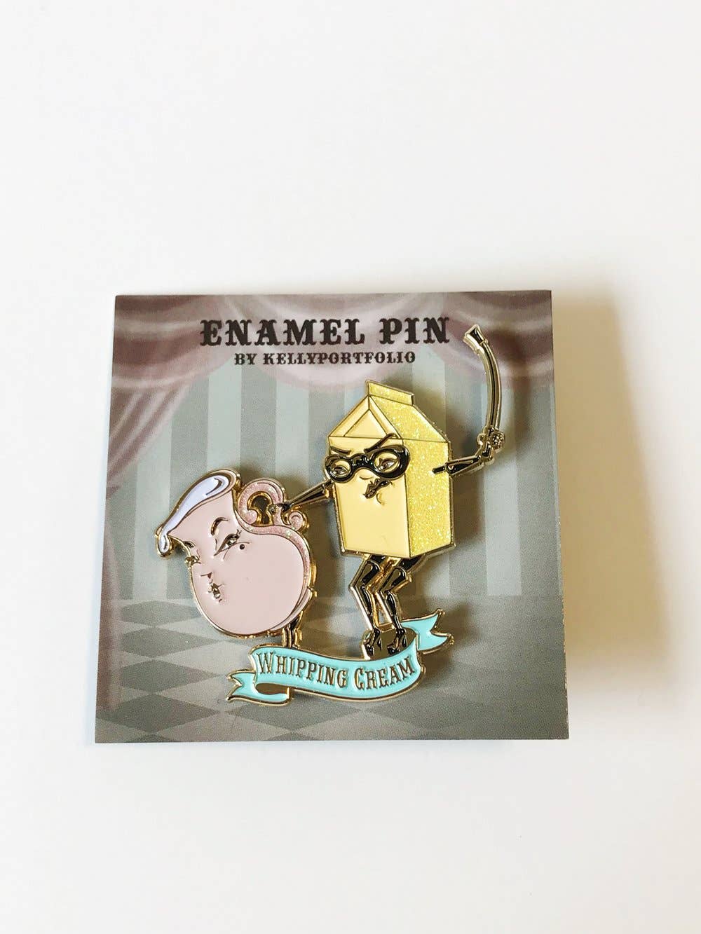 Kitschy Delish - Vendita all'ingrosso Spilla da bavero - Spilla smaltata in crema con glitter2