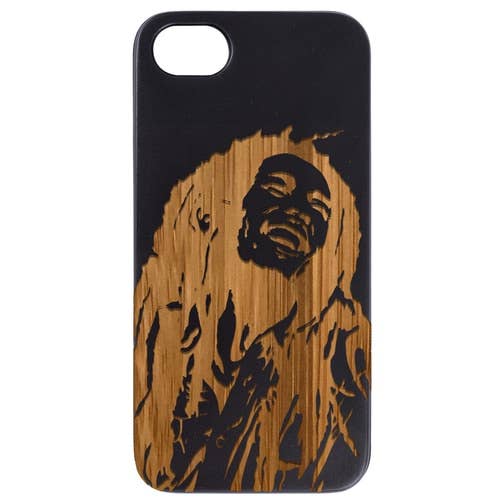 Black Coated Bamboo Wood - Bob Marley 1 Engraved for wholesale by OTTO CASE