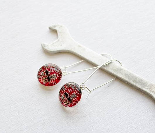 Circuit Breaker Labs - Wholesale Dangle Earrings - Sterling Silver Long Dangle Earrings0