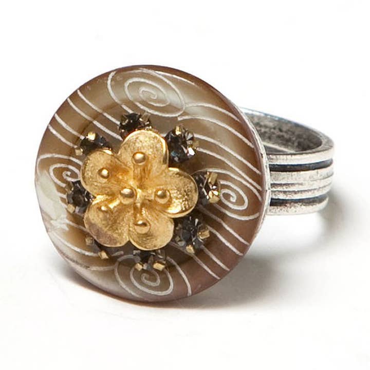 Wind Flower Ring for wholesale by Elements Jill Schwartz