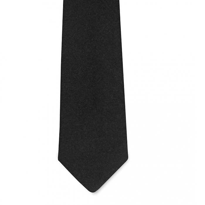 Pocket Square Clothing - Wholesale Necktie - Men's - The Diplomat Black Wool Tie