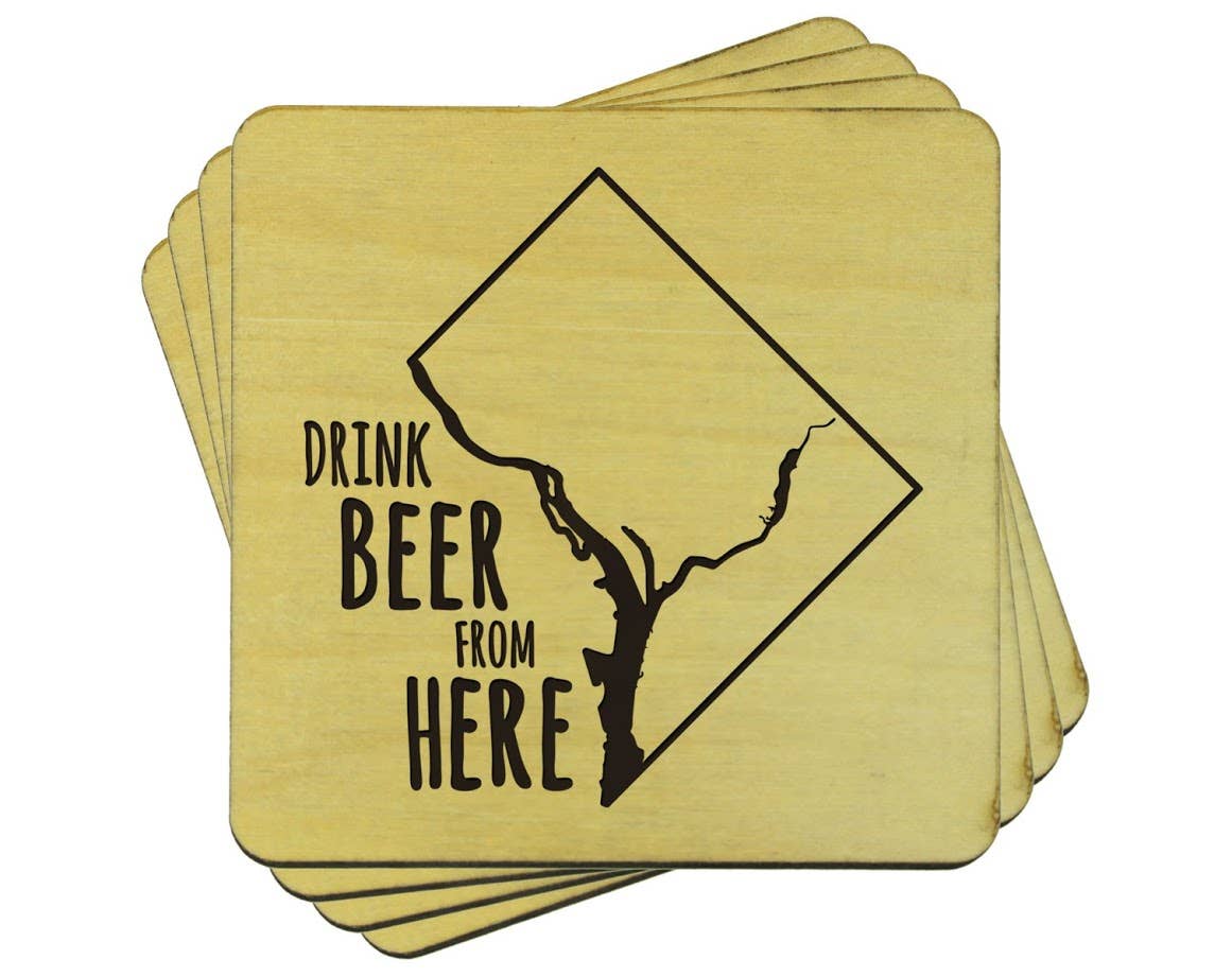 Torched Products - Wholesale Coasters - Drink Beer From Here Coasters | Set of 4 Beer Coasters7