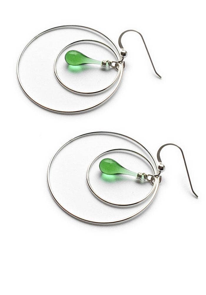 Sundrop Jewelry - Wholesale Dangle Earrings - Eclipse Glass and Silver Earrings - Small4
