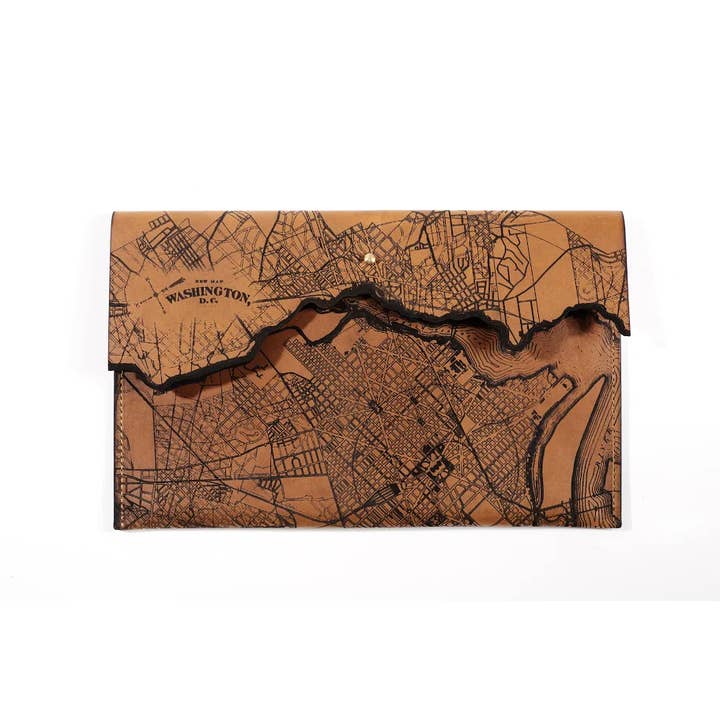 Washington DC Map Clutch for wholesale by Tactile Craftworks