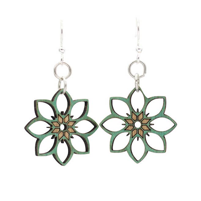 Rue Flower Blossom Earrings for wholesale by Green Tree Jewelry