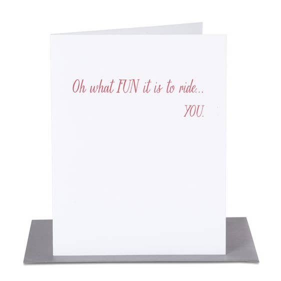 Oh What Fun It Is To Ride for wholesale by Paper Epiphanies