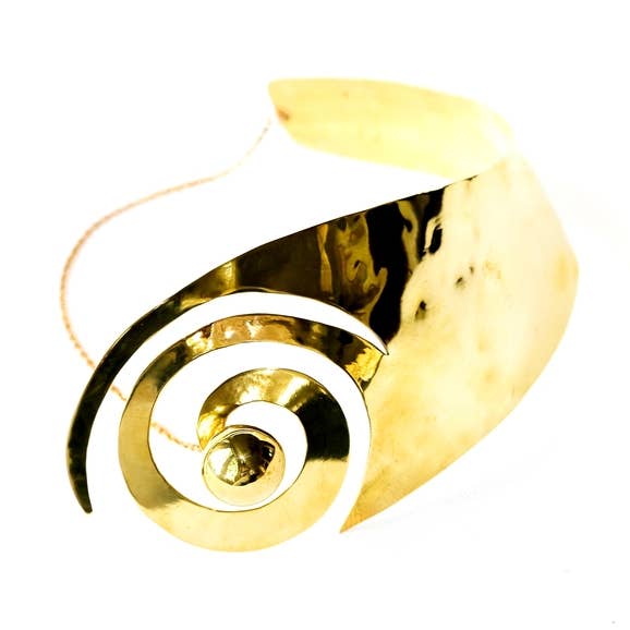 Messing håndlavede designer store fed krave halskæde for engroshandel hos Bisjoux