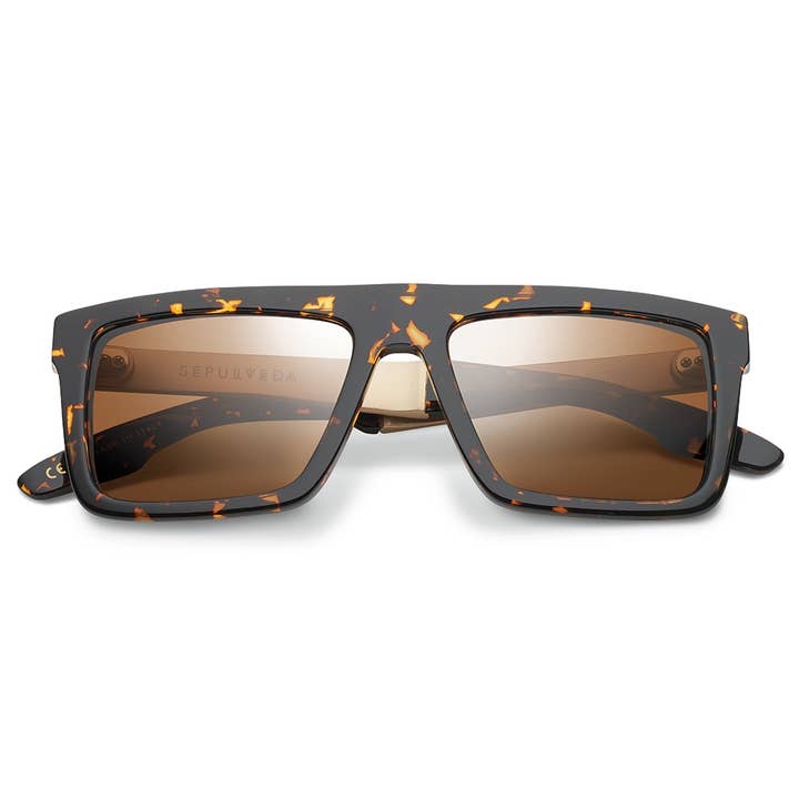 Sepulveda Polished Ambercomb Tortoise Sunglasses for wholesale by IVI Vision
