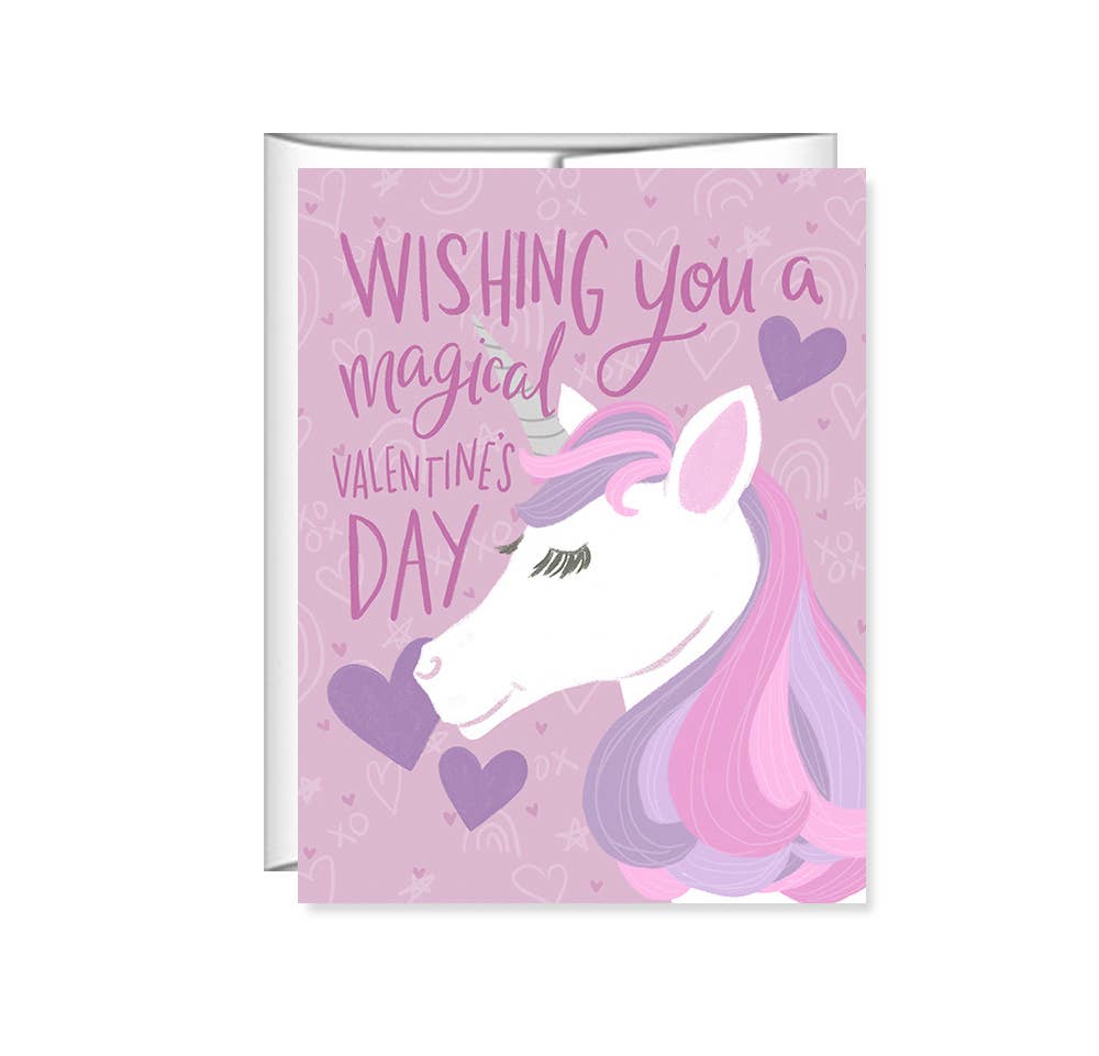 Pen & Paint - Wholesale Valentine's Day Card - Happy Valentine's Day, Unicorn, Kids Valentine