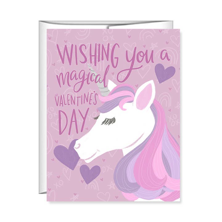 Pen & Paint - Wholesale Valentine's Day Card - Happy Valentine's Day, Unicorn, Kids Valentine0