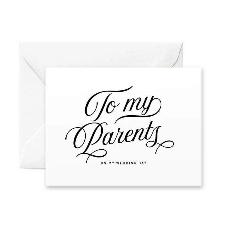 Carte à mes parents le jour de mon mariage pour la vente par Paper Hearts Design Co.