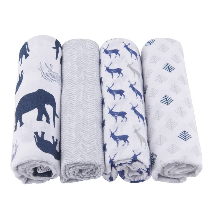 Newcastle Classics - Wholesale Swaddle - Baby - In The Wild Swaddle 4-Pack2