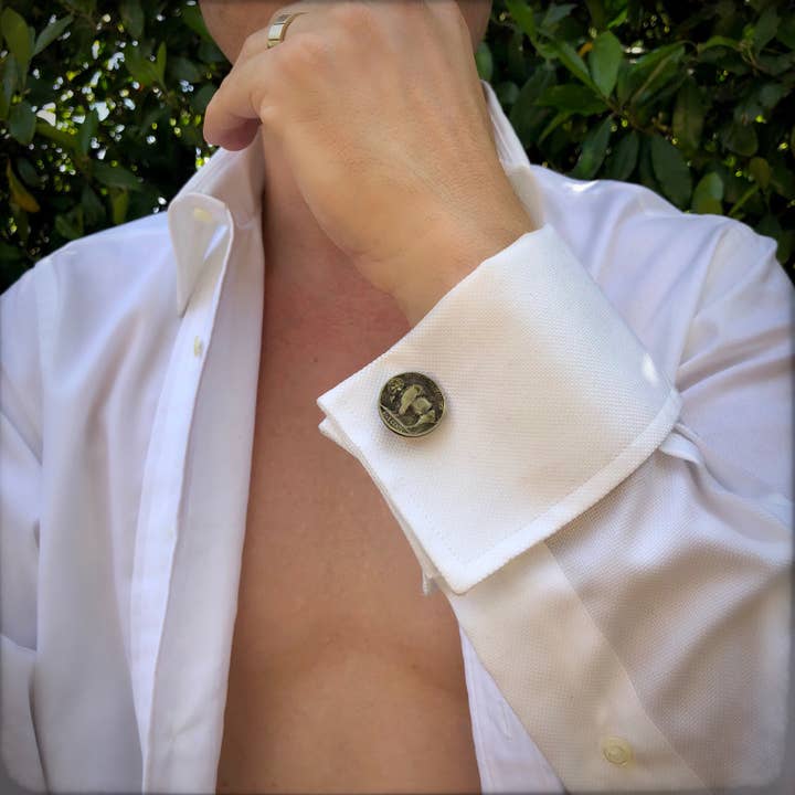 ASTALI – wholesale Cufflinks – Buffalo Nickel Cuff Links, Indian Head Nickel Coin Cufflinks3