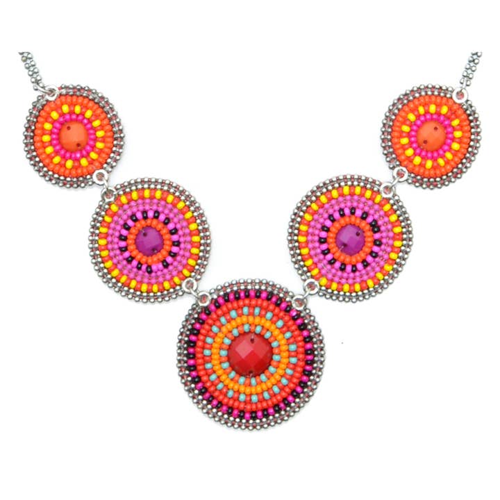 Erik & Mike - Vente Collier de perles - Collier de perles Seed Colors Hot Colors