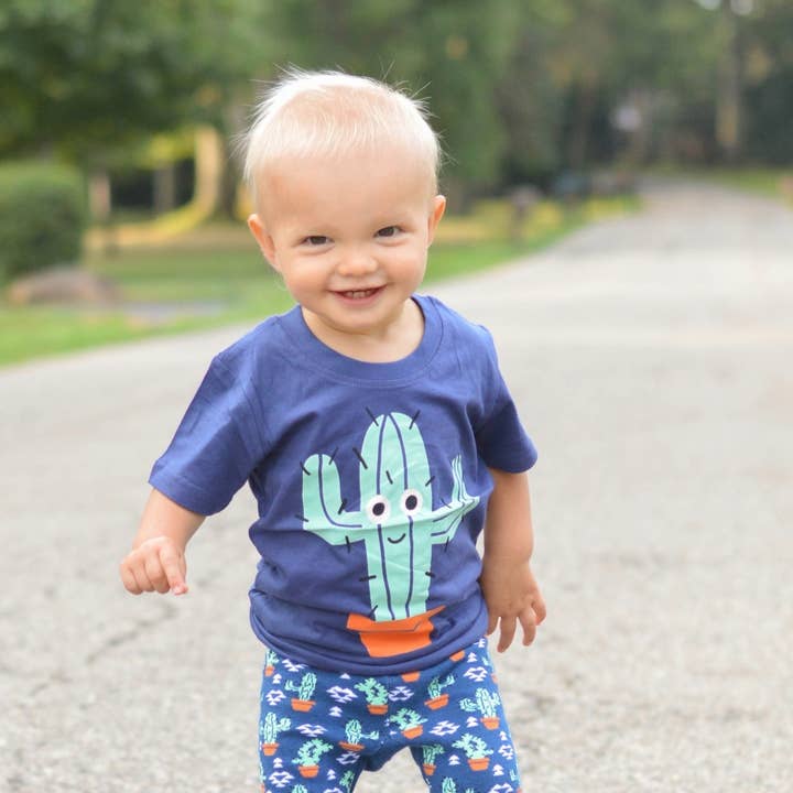 Western Prickly Cactus Shirt - Toddler and Kids for wholesale by Doodle Pants