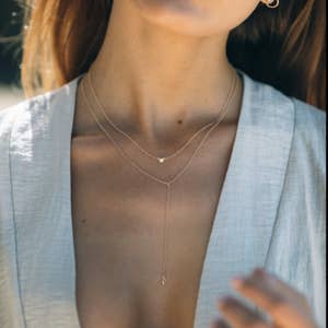 16" - 18" Diamond Bezel Necklace for wholesale by Love Me Knots Hawaii