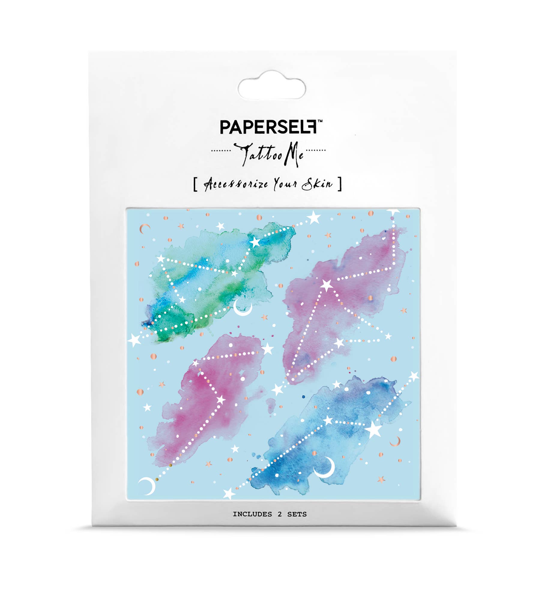 PAPERSELF - Wholesale Temporary Tattoo - Night Sky Temporary Tattoos Stickers1