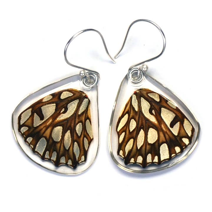 Wingstitution - Venta al por mayor Pendientes colgantes - 0210 Pendientes de mariposa, maceta de plata mexicana, fondo